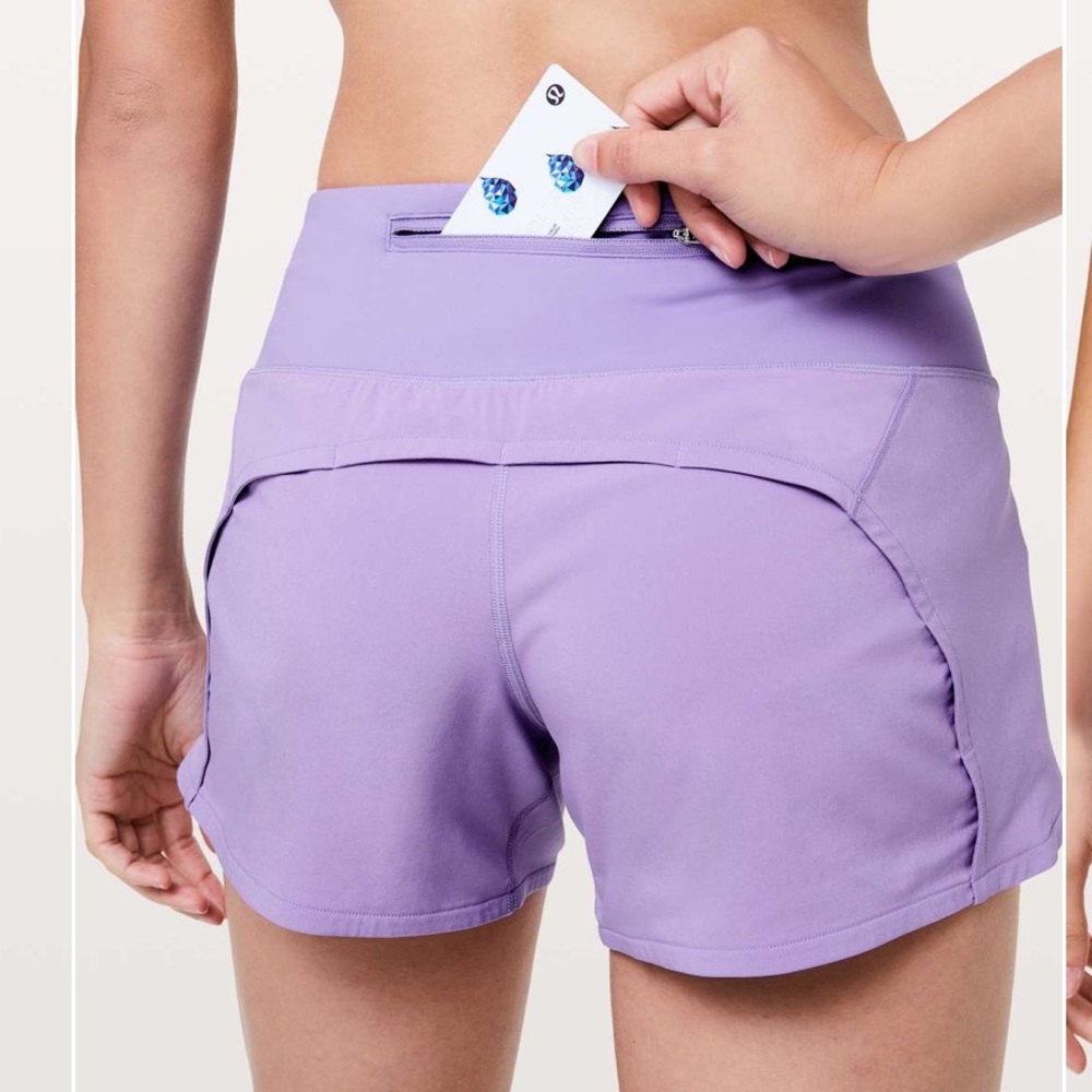 Lululemon Run Times Short II 4” Lavender purple women - sz 10
